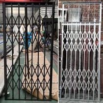 Real Core Flat Iron Pull Gate Old Style Old-style Push-pull Telescopic Iron Gate Set For Retro Home Balcony Shop Security Door