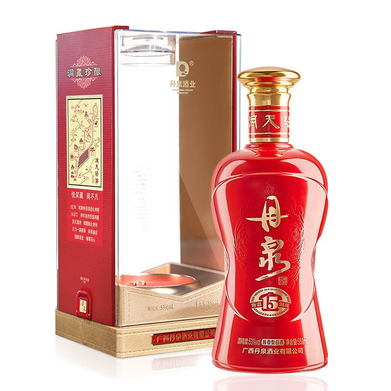 丹泉酒业洞藏珍酿15（加量版）53度酱香型白酒整箱装558mlx6瓶 - 图1