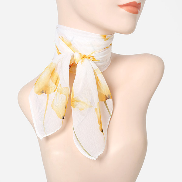 春秋新款百搭时尚印花小方巾雪纺薄款纱巾妈妈女护颈装饰丝巾围巾,淘宝优惠券,粉丝福利购,淘宝优惠卷