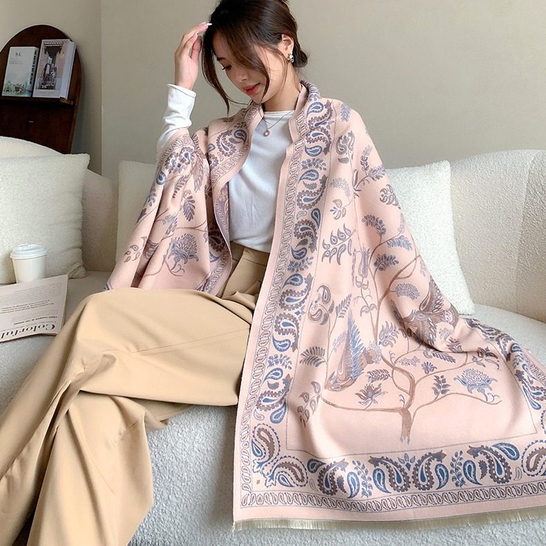 刘亦菲同款双面仿羊绒围巾办公室空调披肩保暖加厚围脖女秋冬季,淘宝优惠券,粉丝福利购,淘宝优惠卷