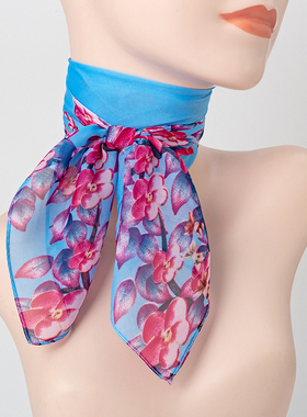 春秋印花韩版百搭女小方巾领巾