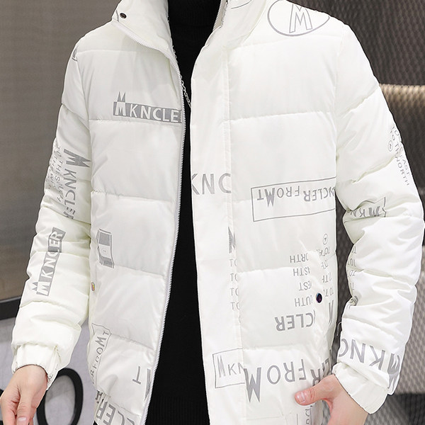 冬季男士羽绒服青少年修身大码立领棉袄子休闲潮流亮面保暖外套潮