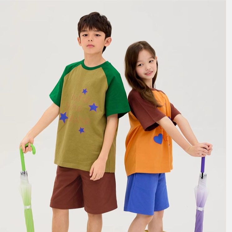 unifriend春夏新韩国儿童套装潮流男童女童运动服休闲运动两件套,淘宝优惠券,粉丝福利购,淘宝优惠卷