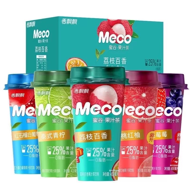 香飘飘Meco蜜谷果汁茶饮料芒果芭乐水果茶青柠红柚柠檬茶15杯整箱 - 图3