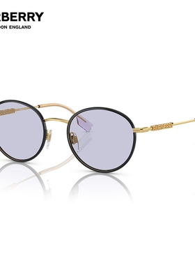 博柏利遮阳圆形休闲中性墨镜