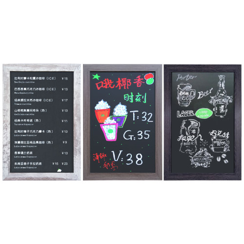 定制挂式大小黑板咖啡餐厅吧台店铺墙贴价目表复古黑板展示菜单牌 - 图3