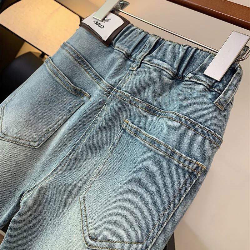 女童喇叭牛仔裤童装2025春夏中大童装高腰宽松显瘦修身休闲长裤子,淘宝优惠券,粉丝福利购,淘宝优惠卷