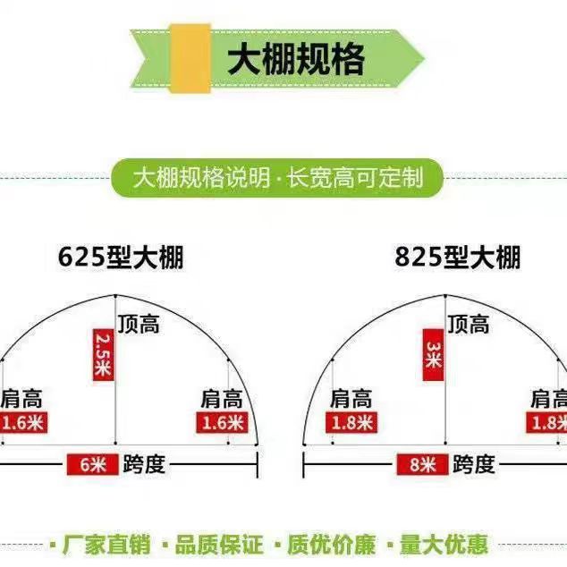 定制连栋薄膜椭圆管连体蔬菜养殖大棚骨架钢管玻璃温室简易温室棚 - 图0