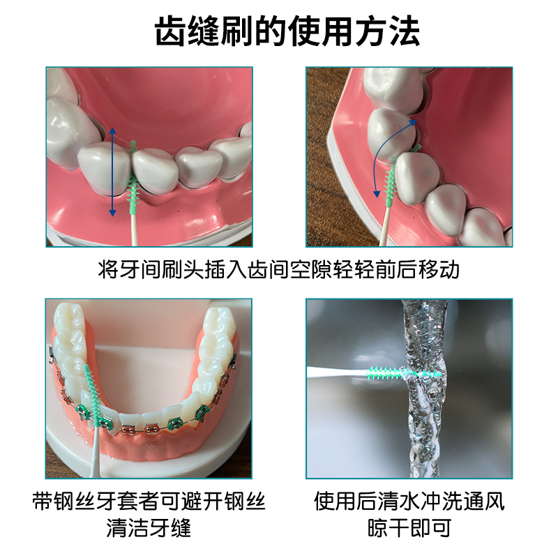 碧蒂福齿间清洁刷齿缝刷牙缝刷软胶牙线剔牙正畸牙线成人儿童牙签 - 图1