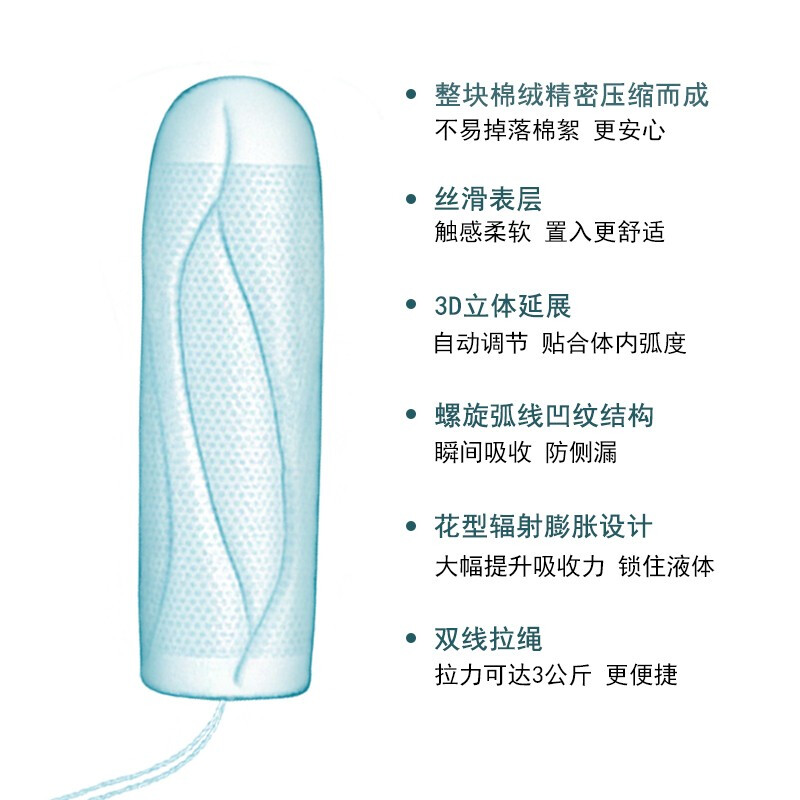 宇洁家居专营店强生ob卫生棉条进口卫生巾月经棉条月经杯指入量多型棉女内置5盒1