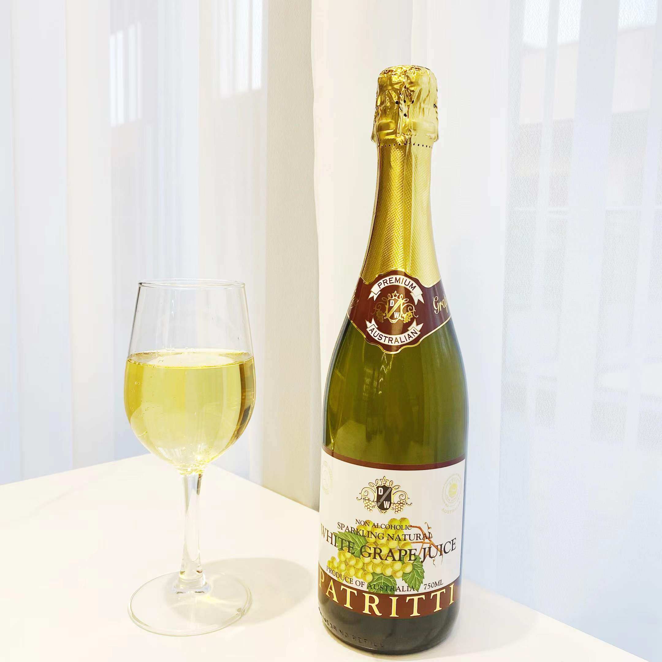 澳洲严选无醇起泡酒芭翠缇patritti气泡葡萄汁进口无酒精澳洲香萃