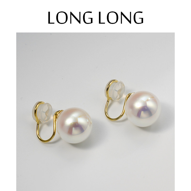 网红同款复古珍珠耳夹女蚊香盘耳饰无耳洞耳环高级感2023年新款潮,淘宝优惠券,粉丝福利购,淘宝优惠卷