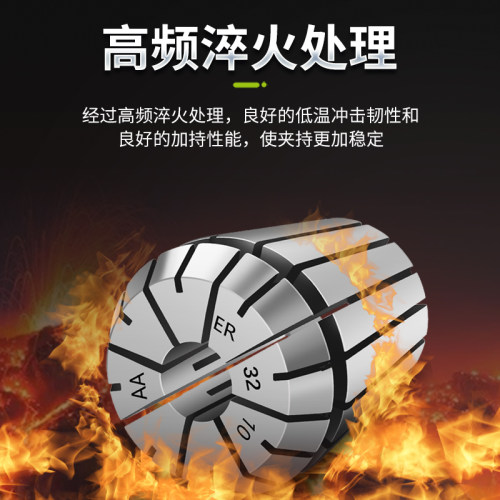 er32夹头数控雕刻机夹具5μ8μ非标高精弹性筒夹er20 11 16 25 40 - 图2