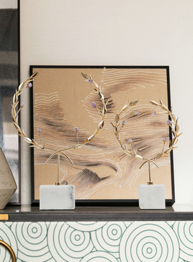 家居客厅书架化妆台植物工艺品