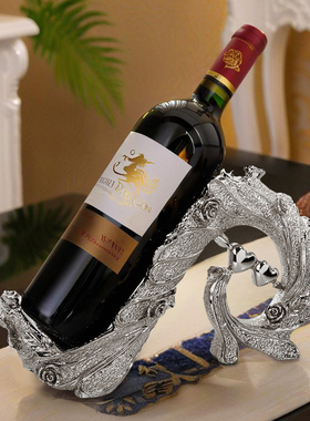 轻奢高档欧式红酒架摆件