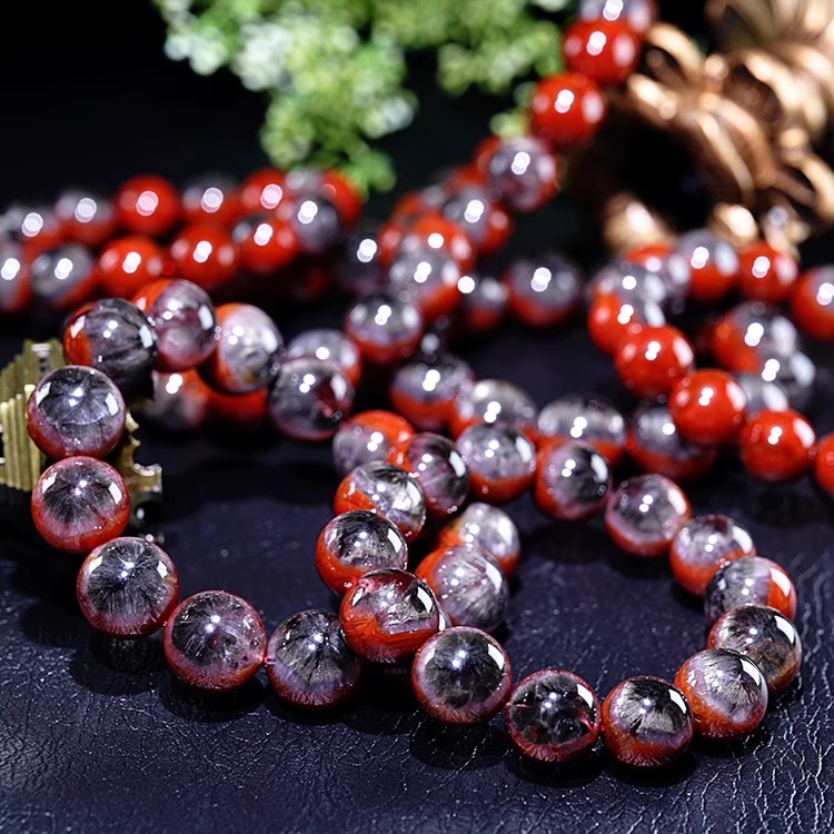 天然极光23手链太极八卦天眼金牙四色达碧兹荆棘玫瑰极光手串水晶 - 图1