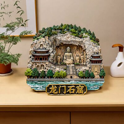 河南龙门石窟文创金属磁吸冰箱贴中国城市旅游纪念品伴手礼送朋友 - 图1