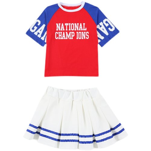 儿童拉拉队服装小学生啦啦操运动会表演服爵士舞嘻哈比赛演出服装 - 图3