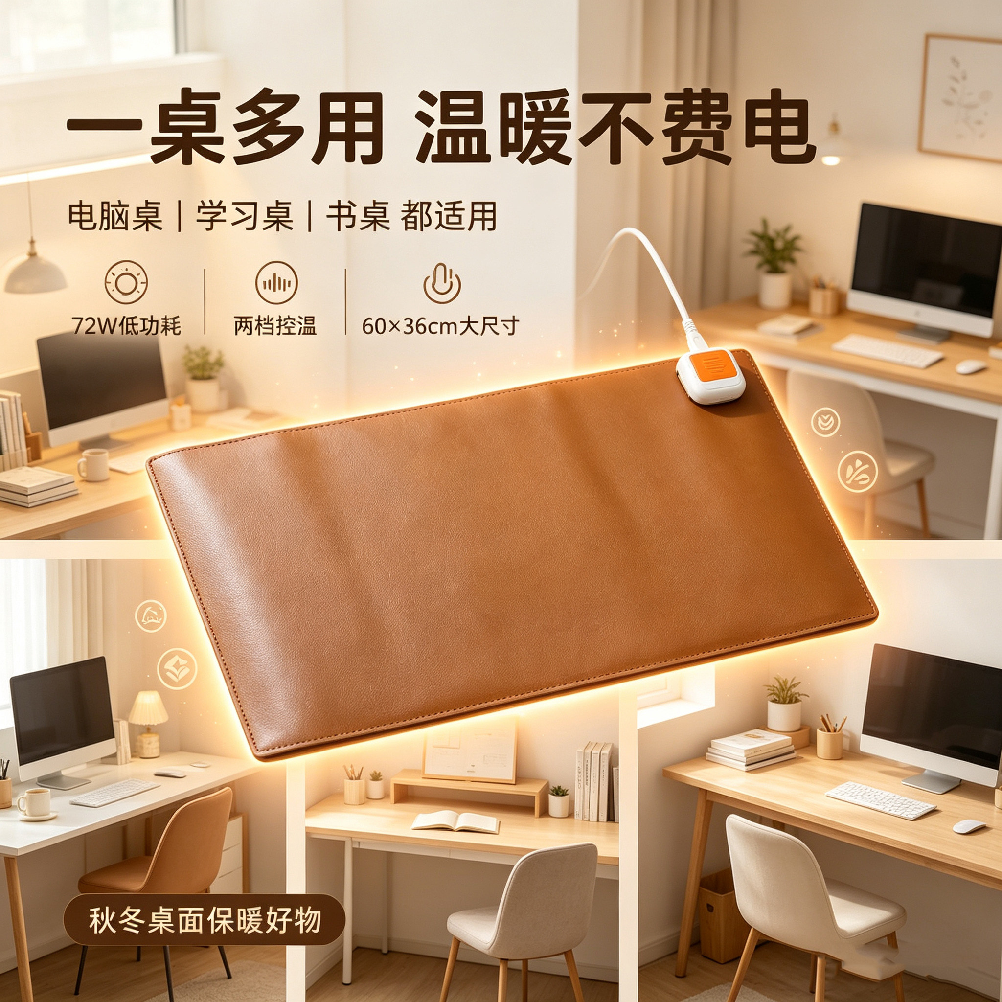 暖热桌垫学生写字暖手垫家用节能办公室办公鼠标桌面暖手垫防水