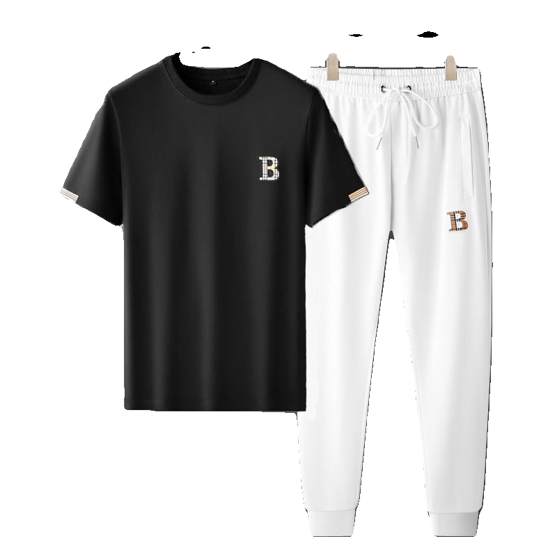 欧货2024夏季一套搭配男士短袖套装休闲男装潮牌长裤运动圆领上衣,淘宝优惠券,粉丝福利购,淘宝优惠卷