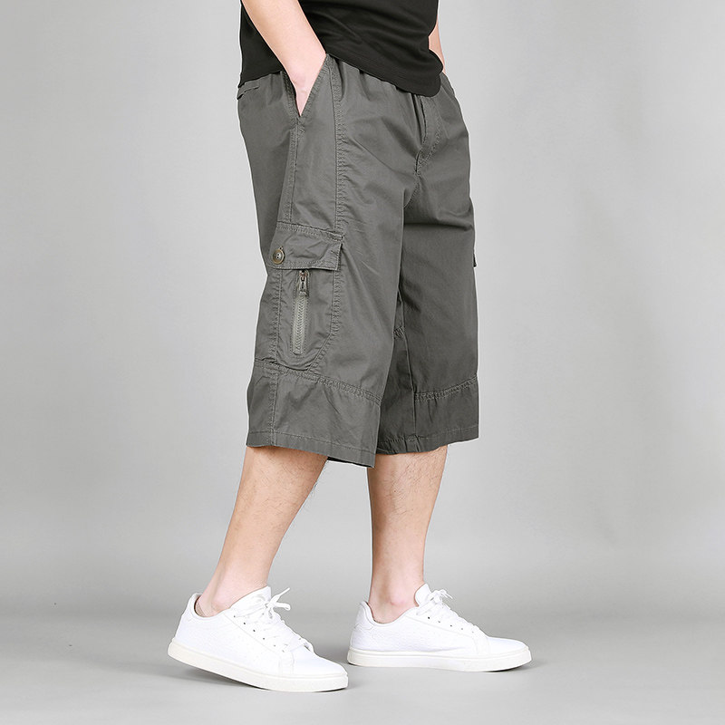 2025新款夏季薄款纯棉加肥加大工装裤男男士夏天七分裤宽松休闲裤,淘宝优惠券,粉丝福利购,淘宝优惠卷