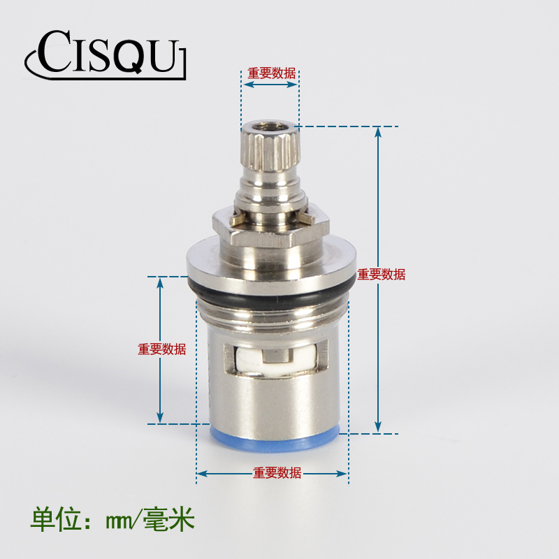 水龙头铜阀芯 双把龙头陶瓷阀芯单冷热水龙头阀芯 快开陶瓷阀芯