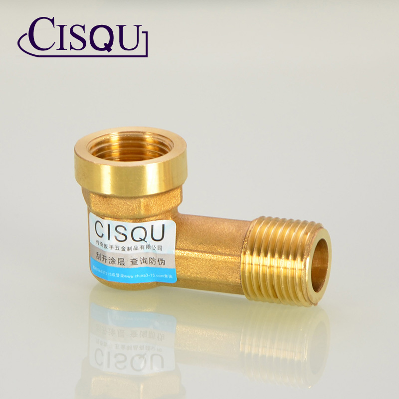 黄铜加长内外丝弯头4分延长双外丝牙口接头DN15铜配件90度弯 - 图3