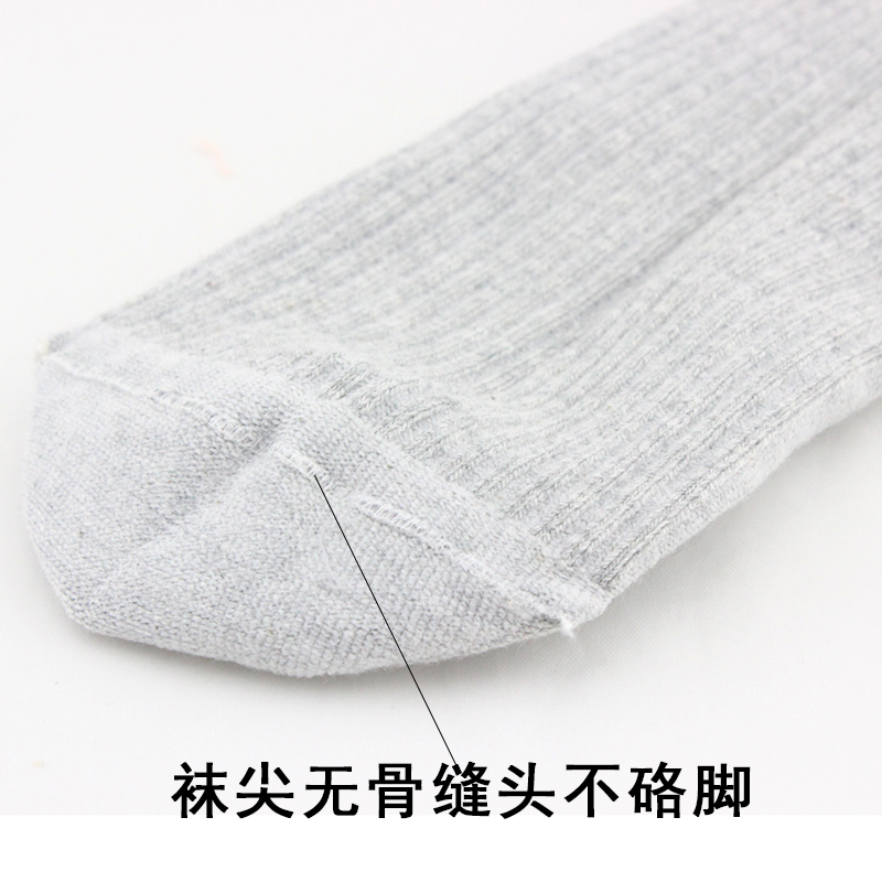 5双高品质袜子男中筒袜夏季薄款黑色纯棉男袜条纹吸汗防臭长筒袜 - 图3