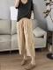 ຂະຫນາດນ້ອຍ 150 ສາມຈຸດ ice silk cotton casual pants harem for women summer thin loose Japanese eight-point wide-leg pants xxs