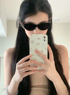 少女CEO人手一个jennie同款墨镜女猫眼小框gm眼镜防紫外线太阳镜