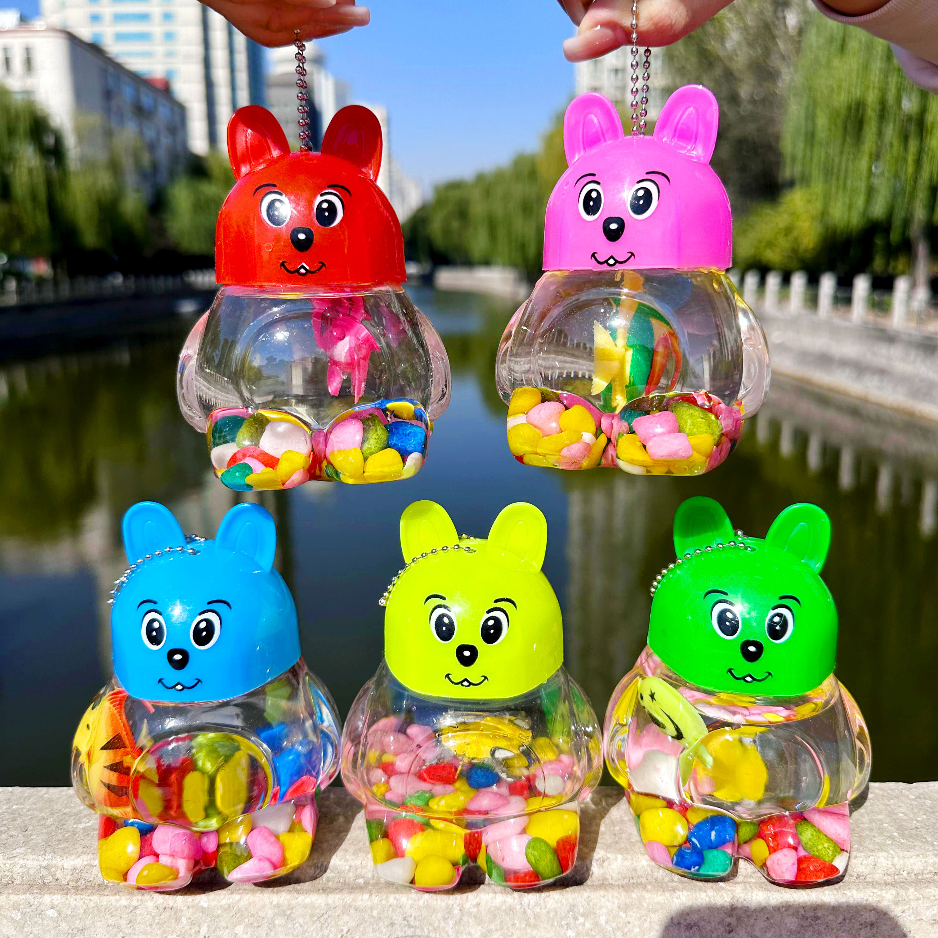 手提小鱼缸透明乌龟盒塑料企鹅QQ杯龟瓶鱼瓶宠物盒水母杯儿童摆摊,淘宝优惠券,粉丝福利购,淘宝优惠卷