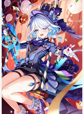 原神芙宁娜周边墙贴水神