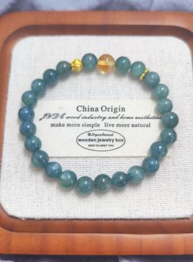 天然蓝绿晶显白招财手链礼物