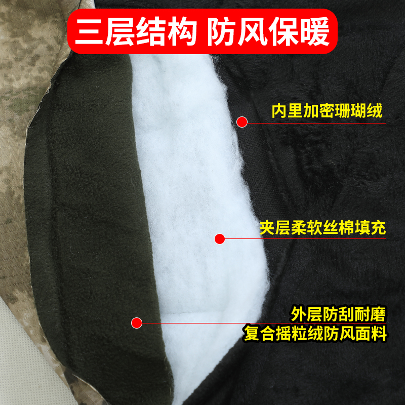 冬季工作服棉衣男加绒加厚棉袄防水套装迷彩服大衣劳保服工装冷库 - 图1