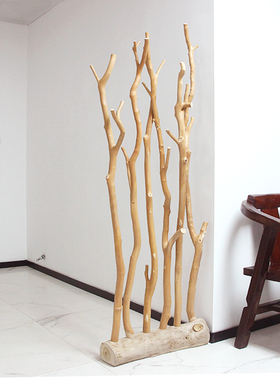 天然树枝隔断实木原生态客厅玄关