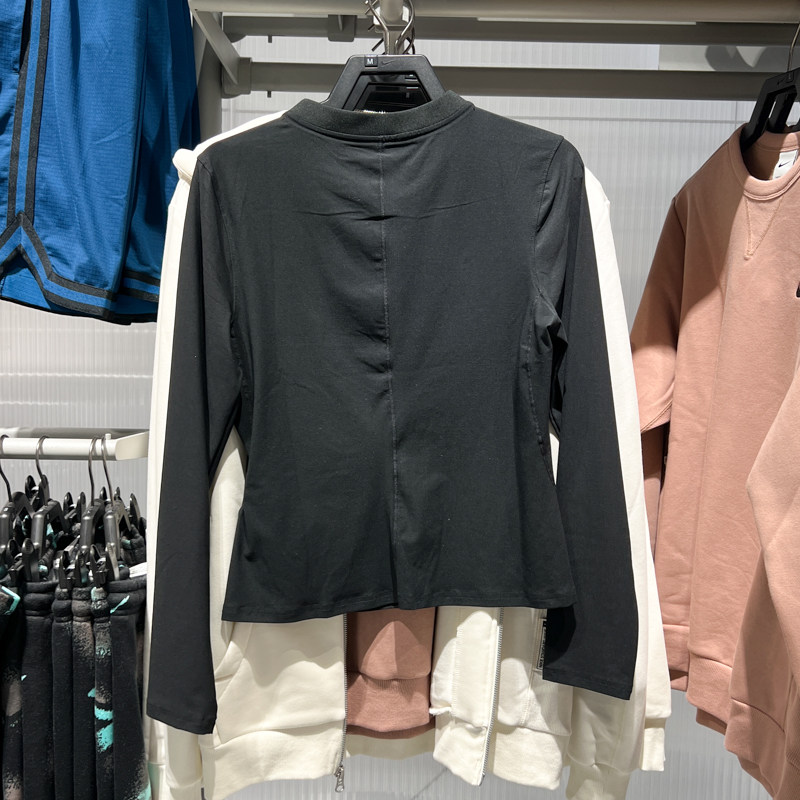 Nike耐克女装2025冬季网球训练速干半拉链休闲长袖T恤 FZ6738-010 - 图3
