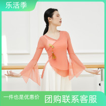 Classical Dance Dress Body Charm with a female flutter in a dress rehearsal for the Chinese Breeze Fairy-based training dance suit blouse