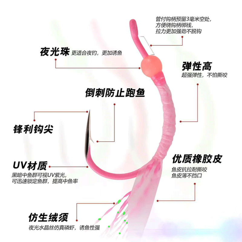黄鱼线组海钓远投舟山大黄鱼专用仕挂鱼皮钩荧光钓组船钓拖底刺鱼,淘宝优惠券,粉丝福利购,淘宝优惠卷