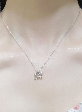 韩版ins精致跳动心星星项链女情人节礼物项链女百搭小众设计高级