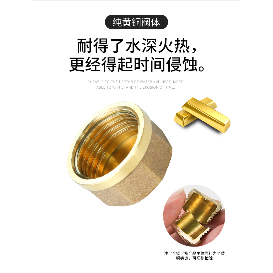 全铜外丝堵头4分内丝水管堵帽四分管堵6分角阀1寸水龙头铜堵头塞 - 图0