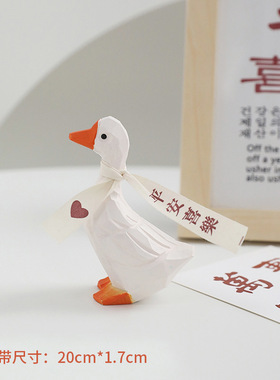平安喜乐加油鸭小摆件