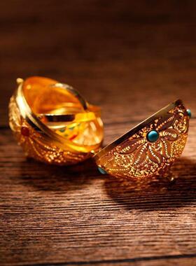 复古花丝镶嵌故宫万象香囊禁步吊坠优雅项链故宫文创香料香熏球