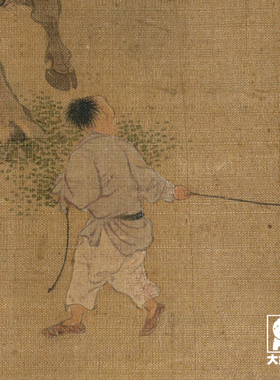 李唐百牛图微喷打印宋元动物画长卷临摹绢布画稿古代名画原大复制
