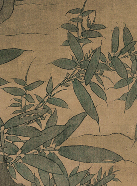 陈洪绶蕉林酌酒微喷打印高士画稿