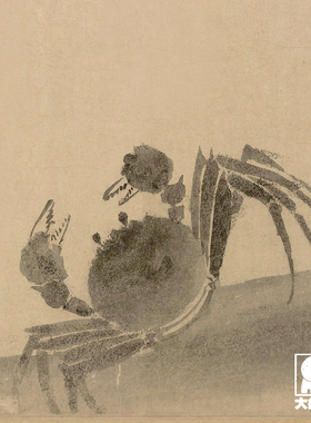 牧溪写生图鱼虾蟹临摹范本水墨画