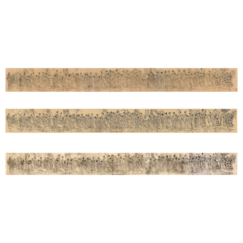 吴道子八十七神仙卷古代传世国画高清微喷复制品传统人物线面白描,淘宝优惠券,粉丝福利购,淘宝优惠卷