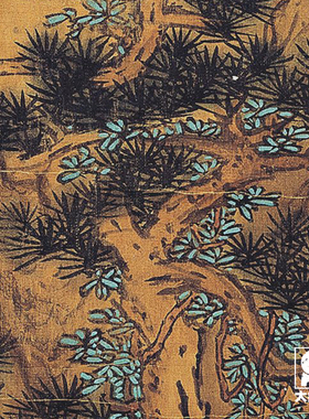 蓝瑛溪阁清言图微喷打印明清山水画临摹绢布画稿传统山水画范本