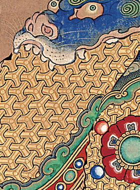 商喜关羽擒将图高清人物底稿工笔