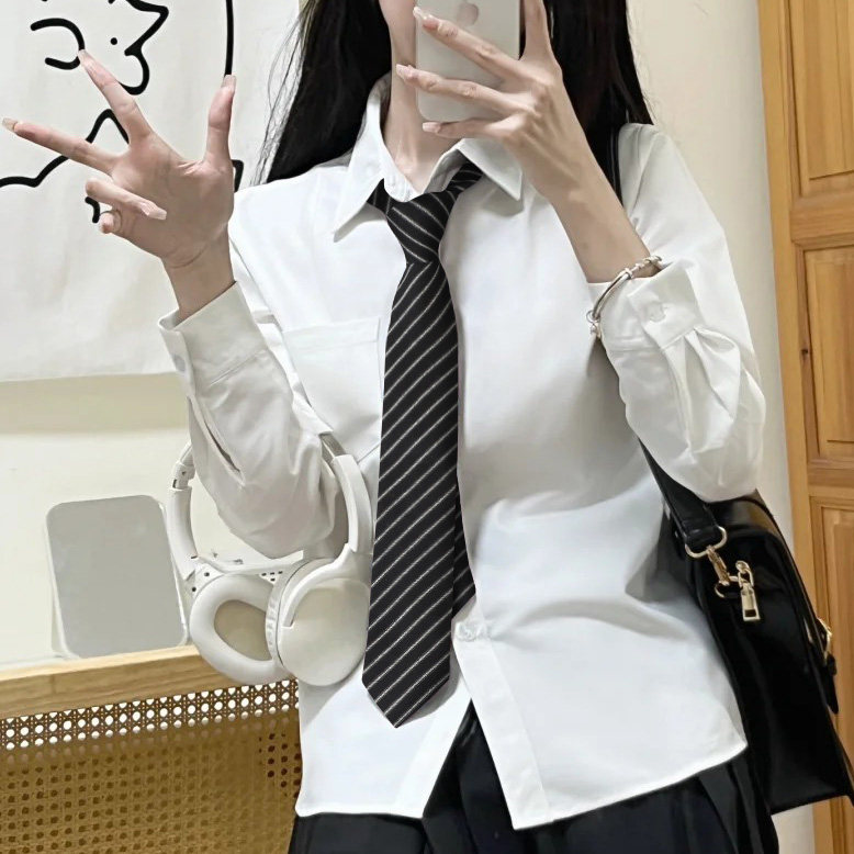 灰色条纹日系学院风手打领带女款制服衬衫黑色条纹配饰学生领带男,淘宝优惠券,粉丝福利购,淘宝优惠卷