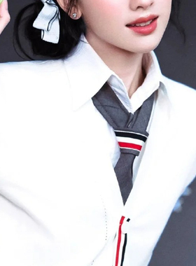 陈都灵同款三色斜杠jk学院风领带